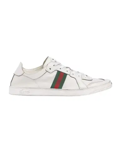 Gucci Men's Stretch Leather Low-Top Sneakers | Thumbnail 1 Gucci Men's Stretch Leather Low-Top Sneakers | Thumbnail 1