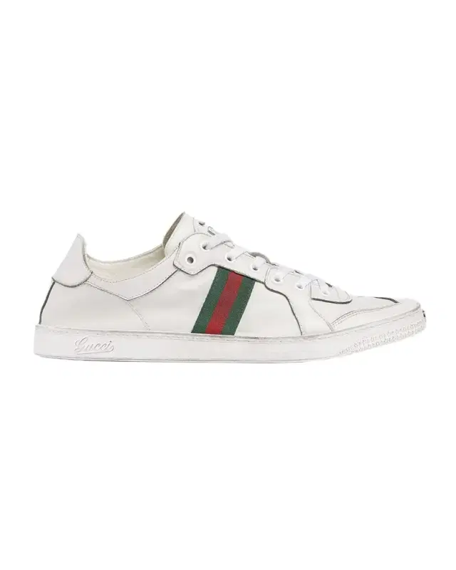 Gucci Men 's Stretch Leather Low-Top Sneakers