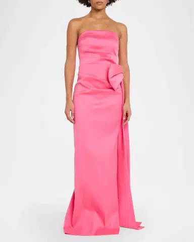 Rickie Freeman for Teri Jon Strapless Side-Bow Mikado Column Gown | Thumbnail 2 Rickie Freeman for Teri Jon Strapless Side-Bow Mikado Column Gown | Thumbnail 2