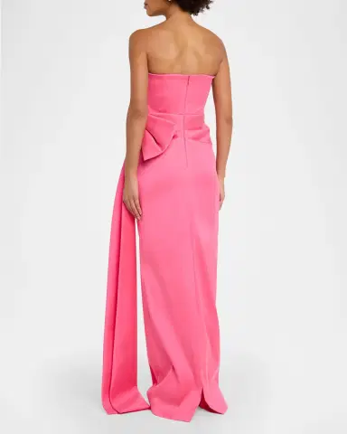 Rickie Freeman for Teri Jon Strapless Side-Bow Mikado Column Gown | Thumbnail 3 Rickie Freeman for Teri Jon Strapless Side-Bow Mikado Column Gown | Thumbnail 3