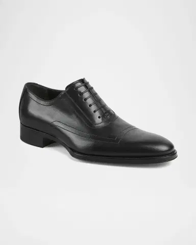 Gucci Men's Branded-Sole Leather Oxfords | Thumbnail 2 Gucci Men's Branded-Sole Leather Oxfords | Thumbnail 2