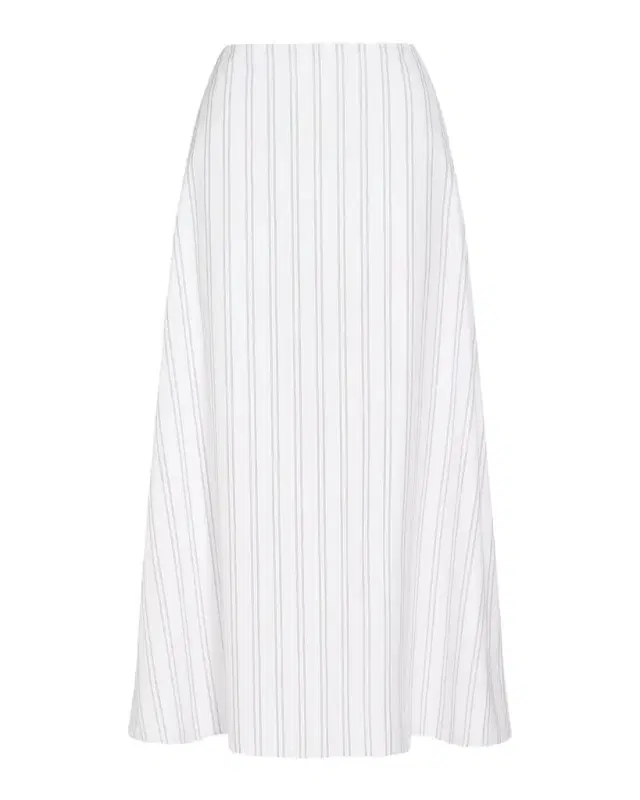 The A-Line Pinstriped Cotton Skirt