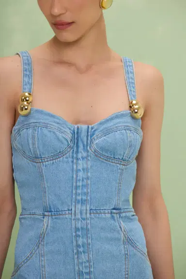 PatBo MARINA DENIM MINI DRESS | Thumbnail 3 PatBo MARINA DENIM MINI DRESS | Thumbnail 3