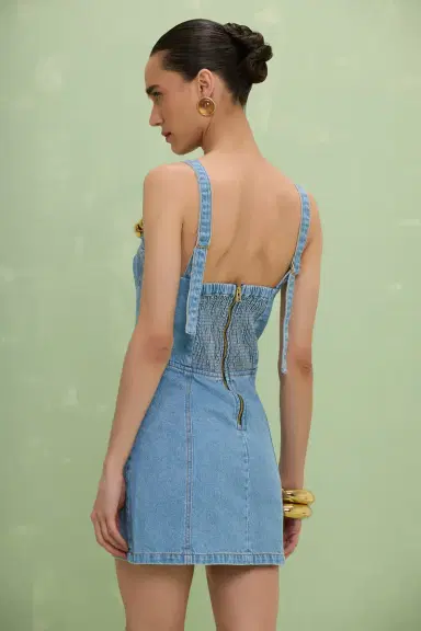 PatBo MARINA DENIM MINI DRESS | Thumbnail 4 PatBo MARINA DENIM MINI DRESS | Thumbnail 4