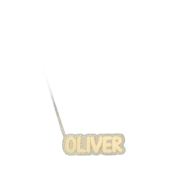 Stephanie Gottlieb Small Bubble with Pave Outline Necklace