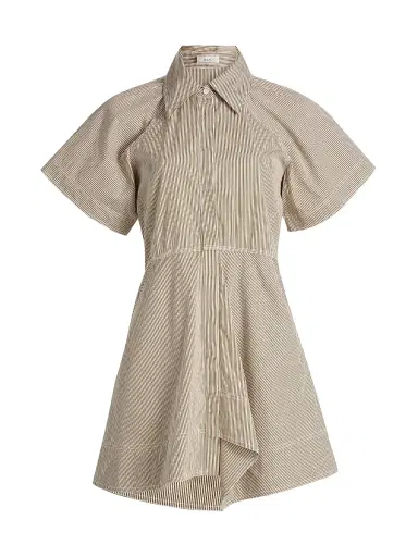 A.L.C. Women's Julie Striped Mini-Shirtdress - Pearl Aged Bronze | Thumbnail 1 A.L.C. Women's Julie Striped Mini-Shirtdress - Pearl Aged Bronze | Thumbnail 1
