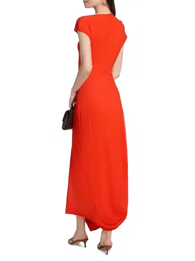 A.L.C. Women's Willa Knotted Crepe Maxi Dress - Persimmon - Size 4 | Thumbnail 5 A.L.C. Women's Willa Knotted Crepe Maxi Dress - Persimmon - Size 4 | Thumbnail 5