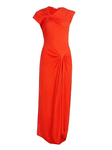 A.L.C. Women's Willa Knotted Crepe Maxi Dress - Persimmon - Size 4 | Thumbnail 1 A.L.C. Women's Willa Knotted Crepe Maxi Dress - Persimmon - Size 4 | Thumbnail 1