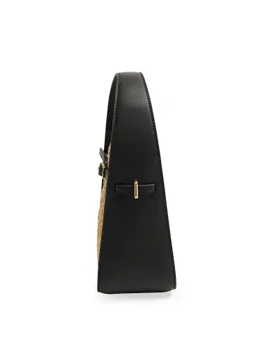 SIMKHAI Women's Cleo Raffia Mini Bucket Bag - Black Natural | Thumbnail 3 SIMKHAI Women's Cleo Raffia Mini Bucket Bag - Black Natural | Thumbnail 3