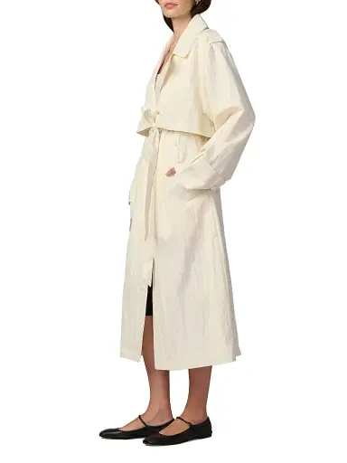 Joe's Jeans Women's The Elizabeth Textured Cotton-Blend Trench Coat | Thumbnail 5