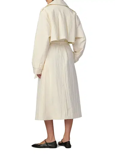 Joe's Jeans Women's The Elizabeth Textured Cotton-Blend Trench Coat | Thumbnail 6