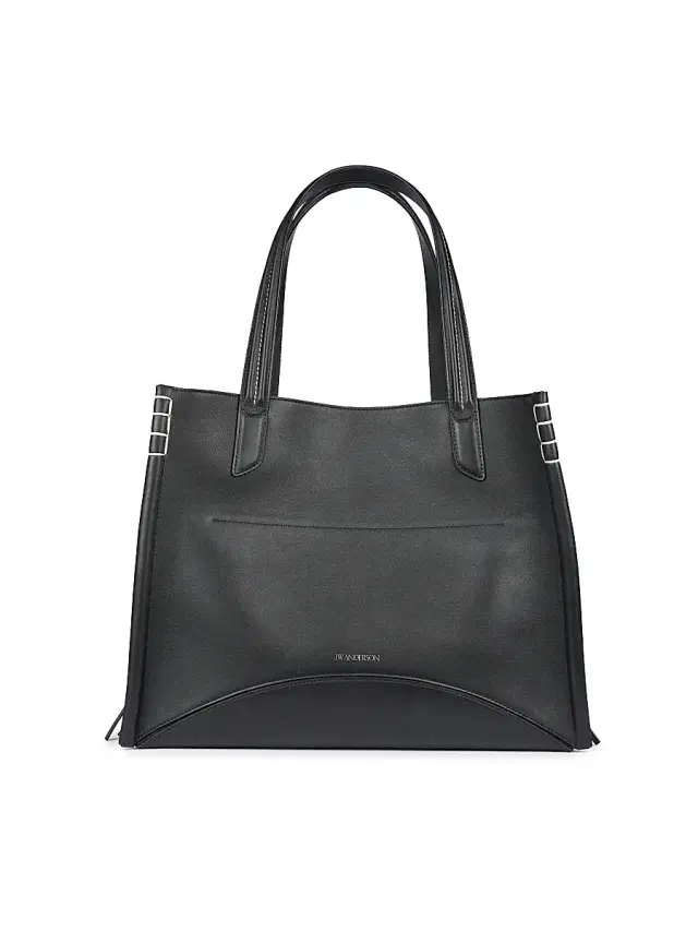 JW Anderson Women's Loafer Leather Tote Bag - Black