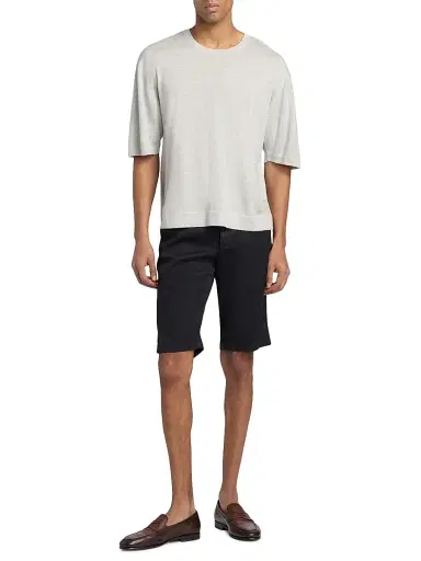OFFICINE GÉNÉRALE Men's Boris Knit Crewneck T-Shirt - Light Heather Grey - Size XXL | Thumbnail 2
