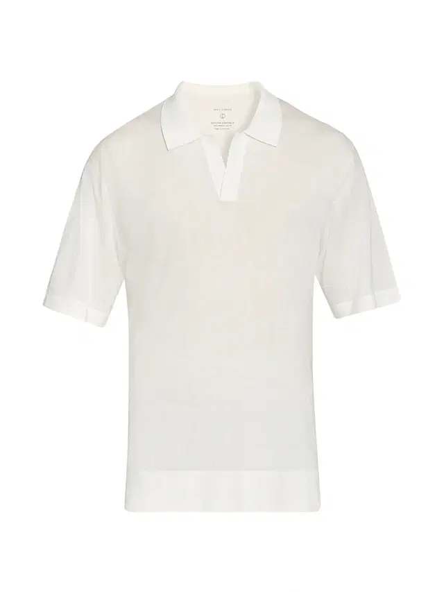 Men's Pele Texture Wool-Blend Polo Shirt - Cream
