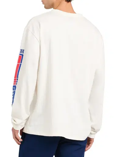 Rhude Men's Vintage Logo Cotton Long-Sleeve Sweatshirt - Vintage White Red Blue | Thumbnail 5
