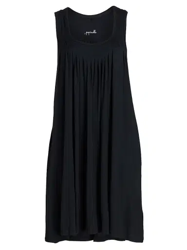 Papinelle Women's Kate Soft Pleat Sleep Dress - Black - Size XS | Thumbnail 1 Papinelle Women's Kate Soft Pleat Sleep Dress - Black - Size XS | Thumbnail 1