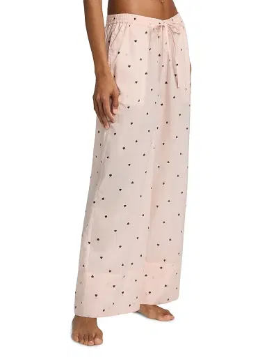 Papinelle Women's Heart Print Cotton Pajamas - Rosewater | Thumbnail 4 Papinelle Women's Heart Print Cotton Pajamas - Rosewater | Thumbnail 4
