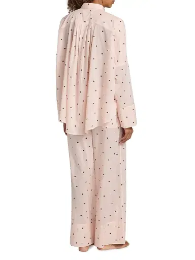 Papinelle Women's Heart Print Cotton Pajamas - Rosewater | Thumbnail 5 Papinelle Women's Heart Print Cotton Pajamas - Rosewater | Thumbnail 5