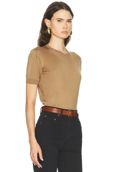 Saint Laurent Short Sleeve Pullover Sweater | Thumbnail 2