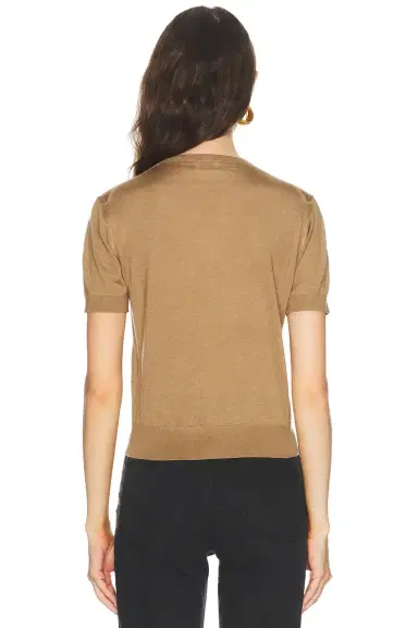 Saint Laurent Short Sleeve Pullover Sweater | Thumbnail 3
