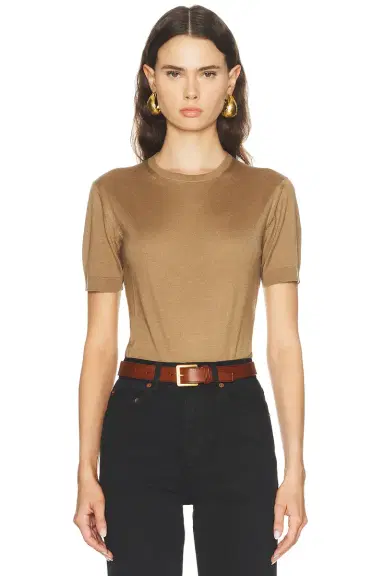 Saint Laurent Short Sleeve Pullover Sweater | Thumbnail 1