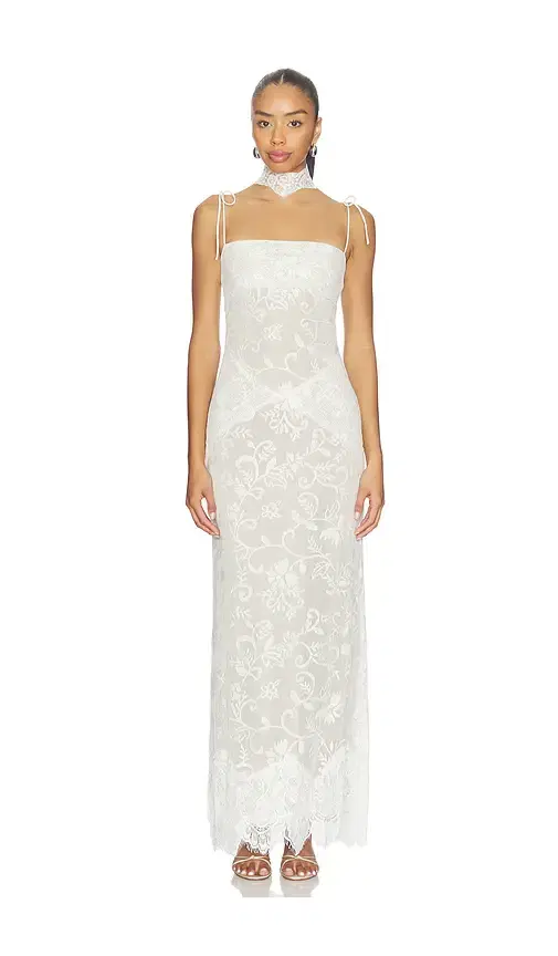 Yellow The Label Talia Lace Dress