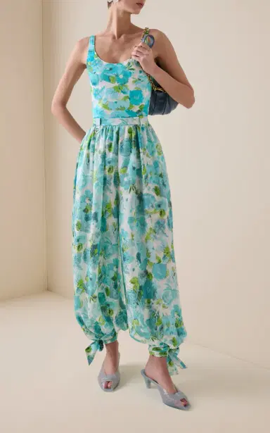 Chloé Printed Balloon-Leg Silk Trousers | Thumbnail 2