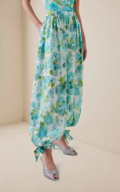 Chloé Printed Balloon-Leg Silk Trousers | Thumbnail 3
