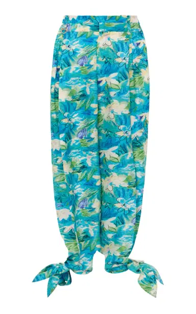 Chloé Printed Balloon-Leg Silk Trousers | Thumbnail 1