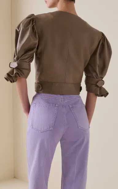 Chloé Cropped Leather Jacket | Thumbnail 4 Chloé Cropped Leather Jacket | Thumbnail 4
