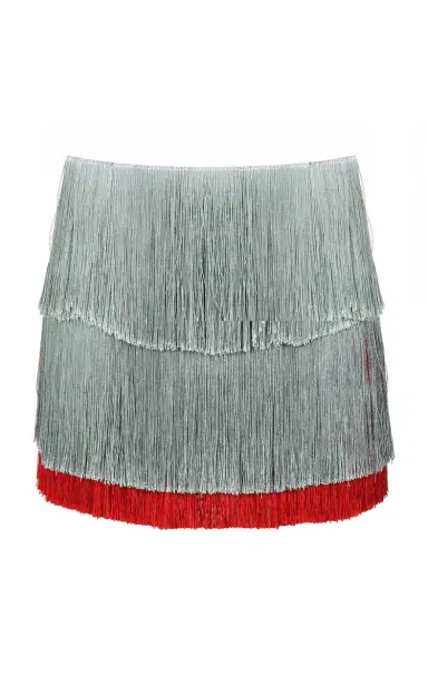 Francesca Miranda Starlight Fringe Silk-Blend Mini Skirt | Thumbnail 1