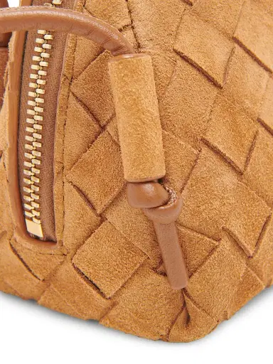 Bottega Veneta Women's Concert Suede Pouch - Amber Gold | Thumbnail 4
