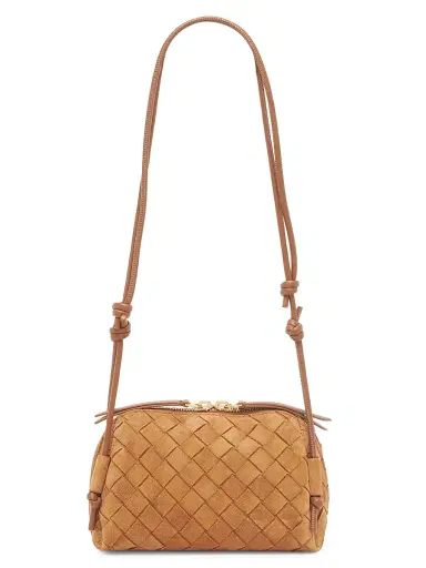 Bottega Veneta Women's Concert Suede Pouch - Amber Gold | Thumbnail 5