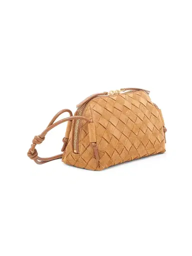 Bottega Veneta Women's Concert Suede Pouch - Amber Gold | Thumbnail 6