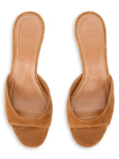 Staud Women's Brigitte 60MM Suede Wedge Sandals - Tabac Natural - Size 9 | Thumbnail 3 Staud Women's Brigitte 60MM Suede Wedge Sandals - Tabac Natural - Size 9 | Thumbnail 3