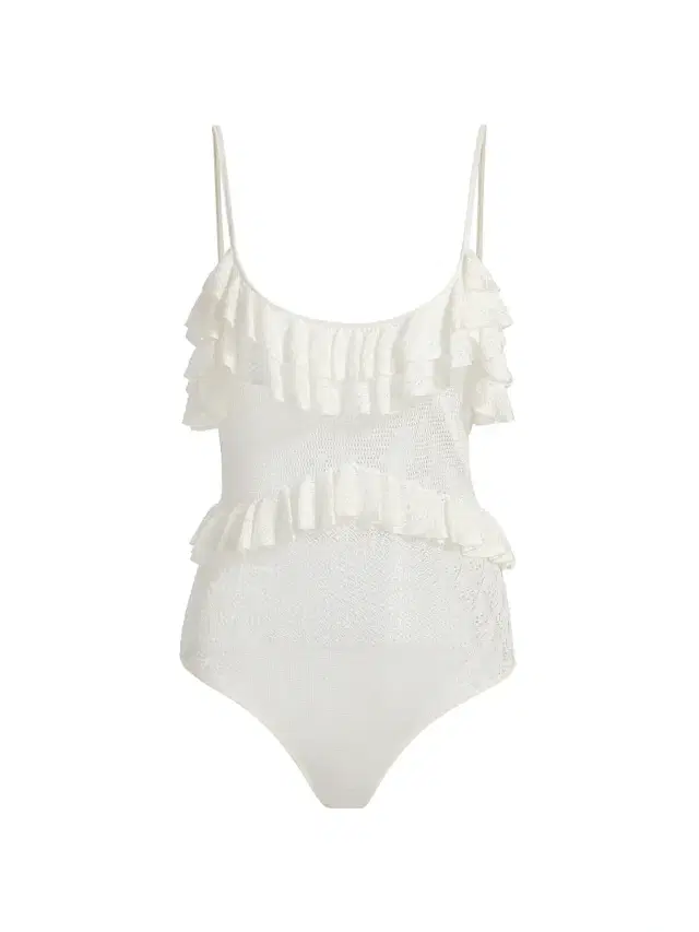 Ulla Johnson Women's Bania Ruffle Knit Bodysuit - Pearled