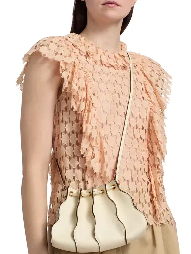 Ulla Johnson Women's Daevy Lace Ruffle Top - Blush - Size 8 | Thumbnail 6