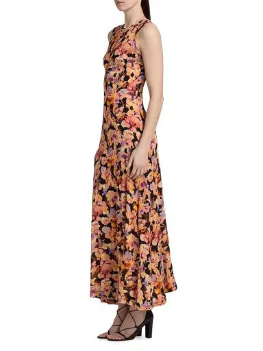 Ulla Johnson Women's Lina Floral Sleeveless Maxi Dress - Night Bloom - Size Small | Thumbnail 4 Ulla Johnson Women's Lina Floral Sleeveless Maxi Dress - Night Bloom - Size Small | Thumbnail 4