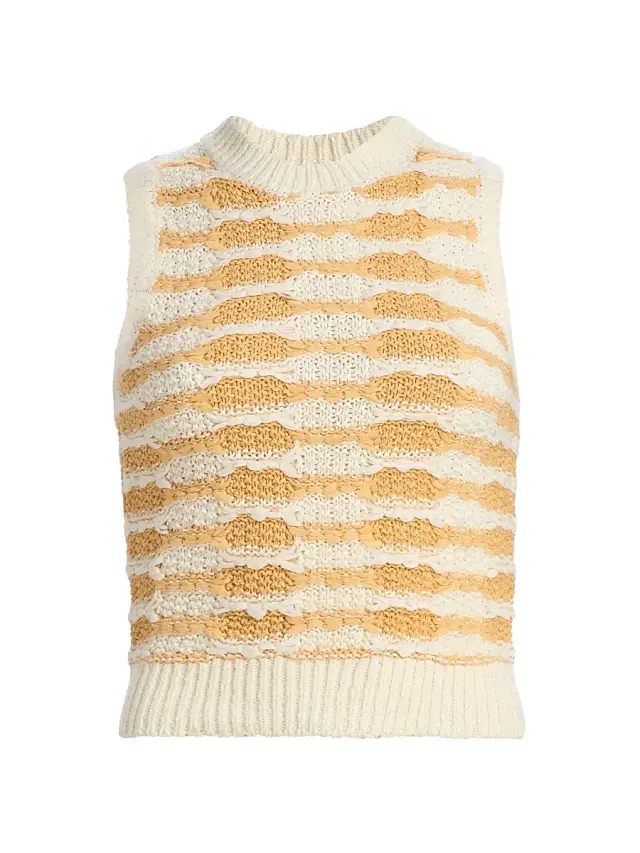 Women's Patrizia Striped Rib-Knit Top - Beach