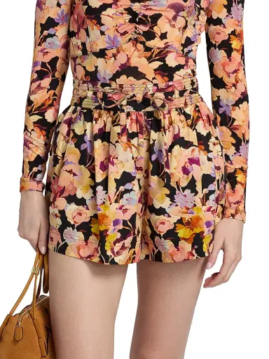 Ulla Johnson Women's Rowan Floral Cotton Shorts | Thumbnail 3 Ulla Johnson Women's Rowan Floral Cotton Shorts | Thumbnail 3