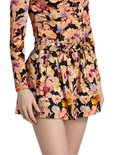 Ulla Johnson Women's Rowan Floral Cotton Shorts | Thumbnail 4 Ulla Johnson Women's Rowan Floral Cotton Shorts | Thumbnail 4