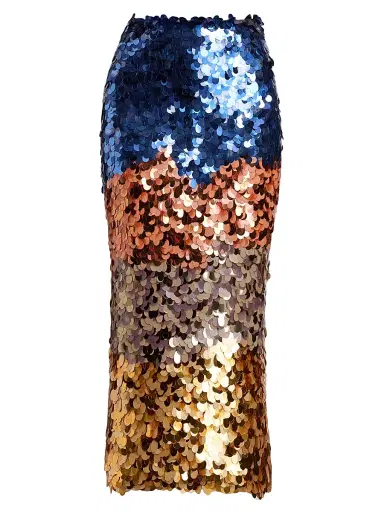 Ulla Johnson Women's Matilde Colorblocked Paillettes Pencil Skirt | Thumbnail 1 Ulla Johnson Women's Matilde Colorblocked Paillettes Pencil Skirt | Thumbnail 1