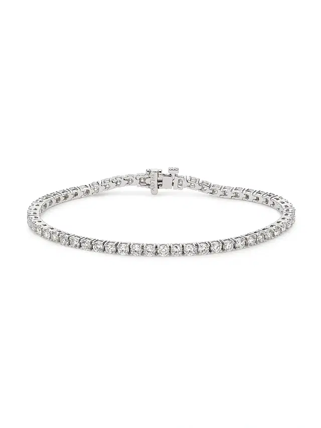 Women's 18K White Gold & 4.48 TCW Diamond Tennis Bracelet - White Gold