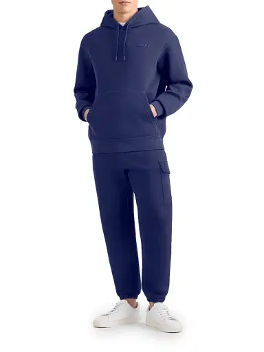Mackage Men's Kolton Double-Face Jersey Logo Hoodie - Mineral Blue | Thumbnail 2