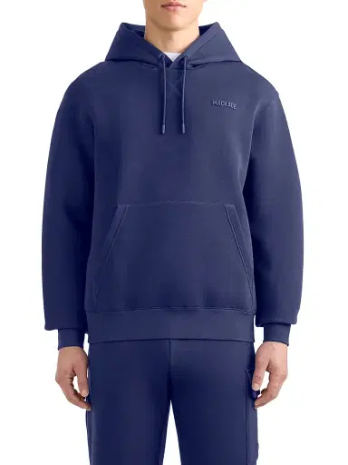 Mackage Men's Kolton Double-Face Jersey Logo Hoodie - Mineral Blue | Thumbnail 3