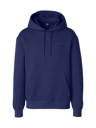 Mackage Men's Kolton Double-Face Jersey Logo Hoodie - Mineral Blue | Thumbnail 1