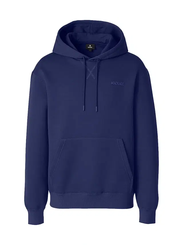 Men's Kolton Double-Face Jersey Logo Hoodie - Mineral Blue