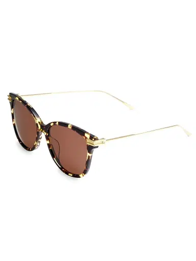 Bottega Veneta Women's 55MM Oval Sunglasses - Avana | Thumbnail 2