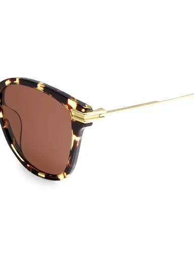 Bottega Veneta Women's 55MM Oval Sunglasses - Avana | Thumbnail 3