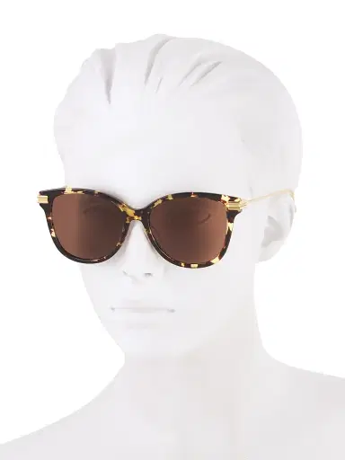 Bottega Veneta Women's 55MM Oval Sunglasses - Avana | Thumbnail 4